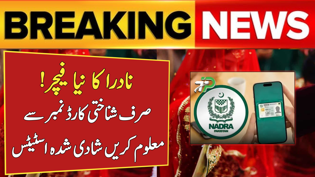 Check Online Married Status in NADRA